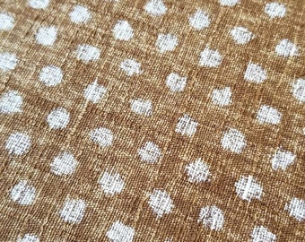 Morikiku Small Dots Japanese cotton dobby fabric M12000-A27 bronze