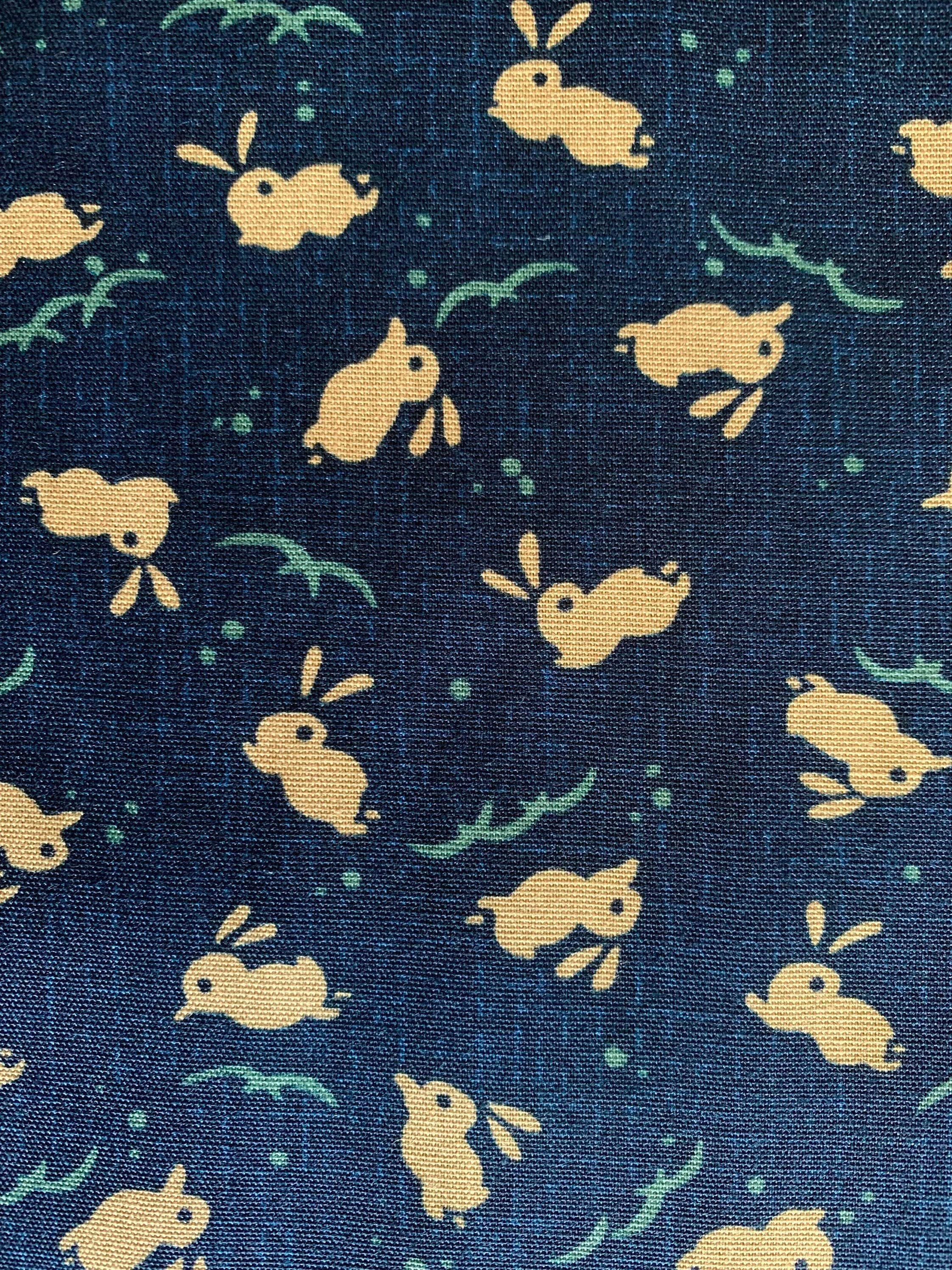 Cute Bunnies Japanese Cotton Fabric KW-3376-2A Blue - Etsy