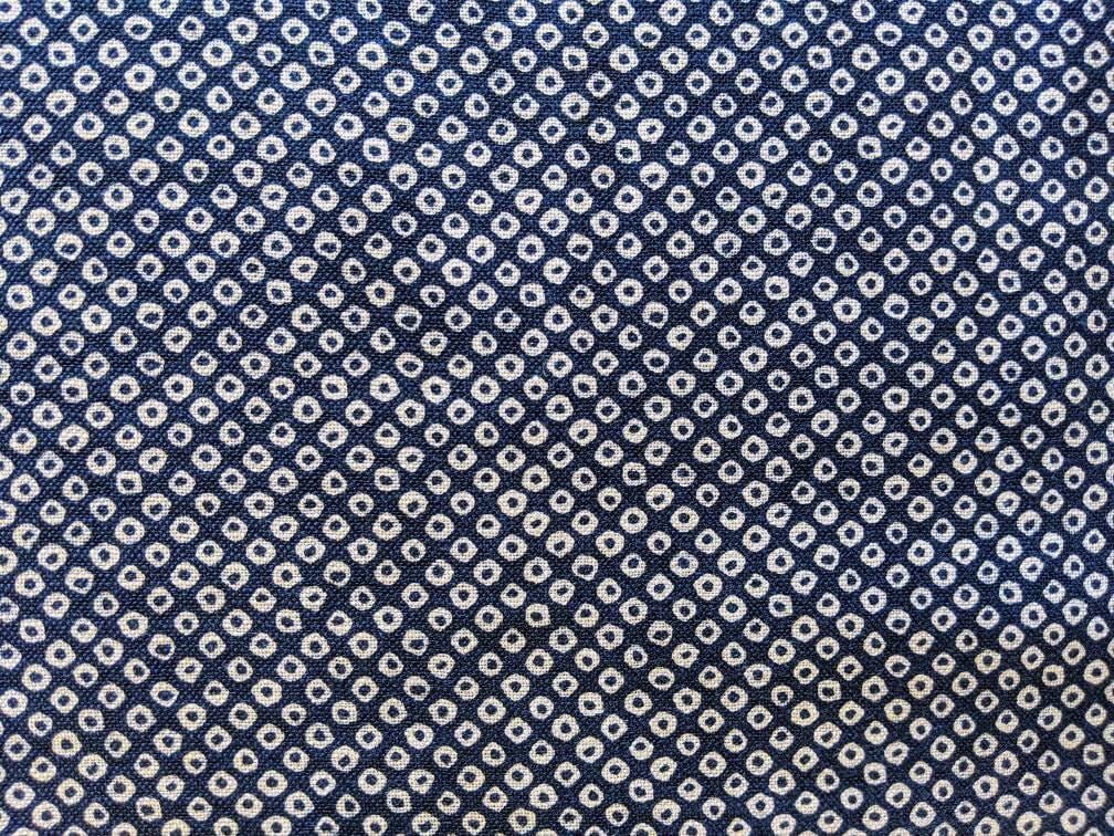 ハッピーベリー　1207 Kanoko Dots Sevenberry Japanese Cotton Fabric 88220-6-3 Navy