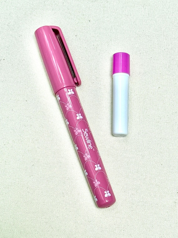 Blue SEWLINE Applique Fabric Glue Stick Pen with refill