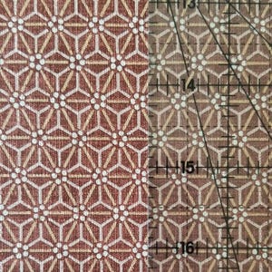Tela de algodón japonés dobby Morikiku con estampado de hojas de cáñamo en color morera M17000-E3 imagen 6