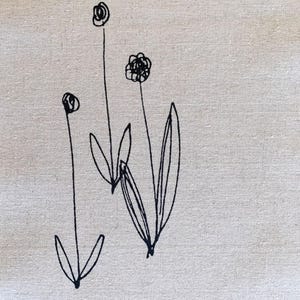 Panel Megumi Sakakibara Collection Japanese cotton linen fabric panel MS1801CL-B beige black image 3