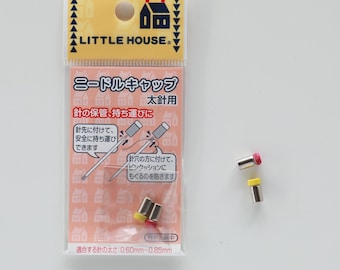 Little House Needle Caps for thick and thin needles made in Japan