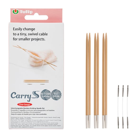 TULIP CarryS Fine Gauge Interchangeable Bamboo Knitting Needle Set
