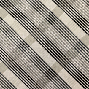 Kokka Plaid Stripe Japanese cotton linen fabric NFA-60460-B gray