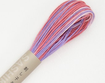 Olympus Sashiko Variegated Cotton Thread 73 Lavender Pink Olympus Sashiko Variegated Cotton Thread 73 Lavender Pink