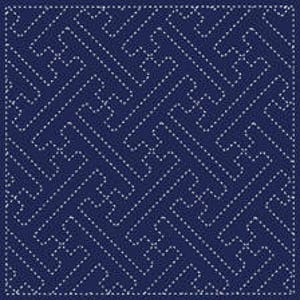 Yokota Sayagata Sashiko Fukin Japanese sashiko sampler cotton cloth NAVY BLUE 843S-210