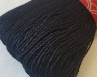 Yokota #20 BLACK 100 meter skein Japanese Cotton Sashiko thread