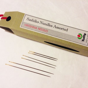 Tulip Sashiko Needles LONG Assortment two each of three sizes THN-030e