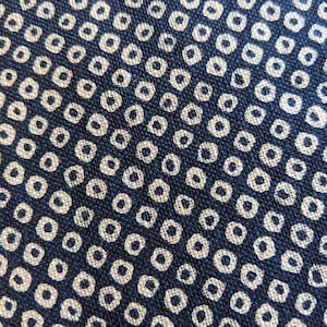 Sevenberry Shibori Dot Japanese cotton fabric 88223-25 navy blue beige