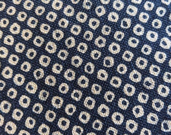 Sevenberry Shibori Dot Japanese cotton fabric 88223-25 navy blue beige