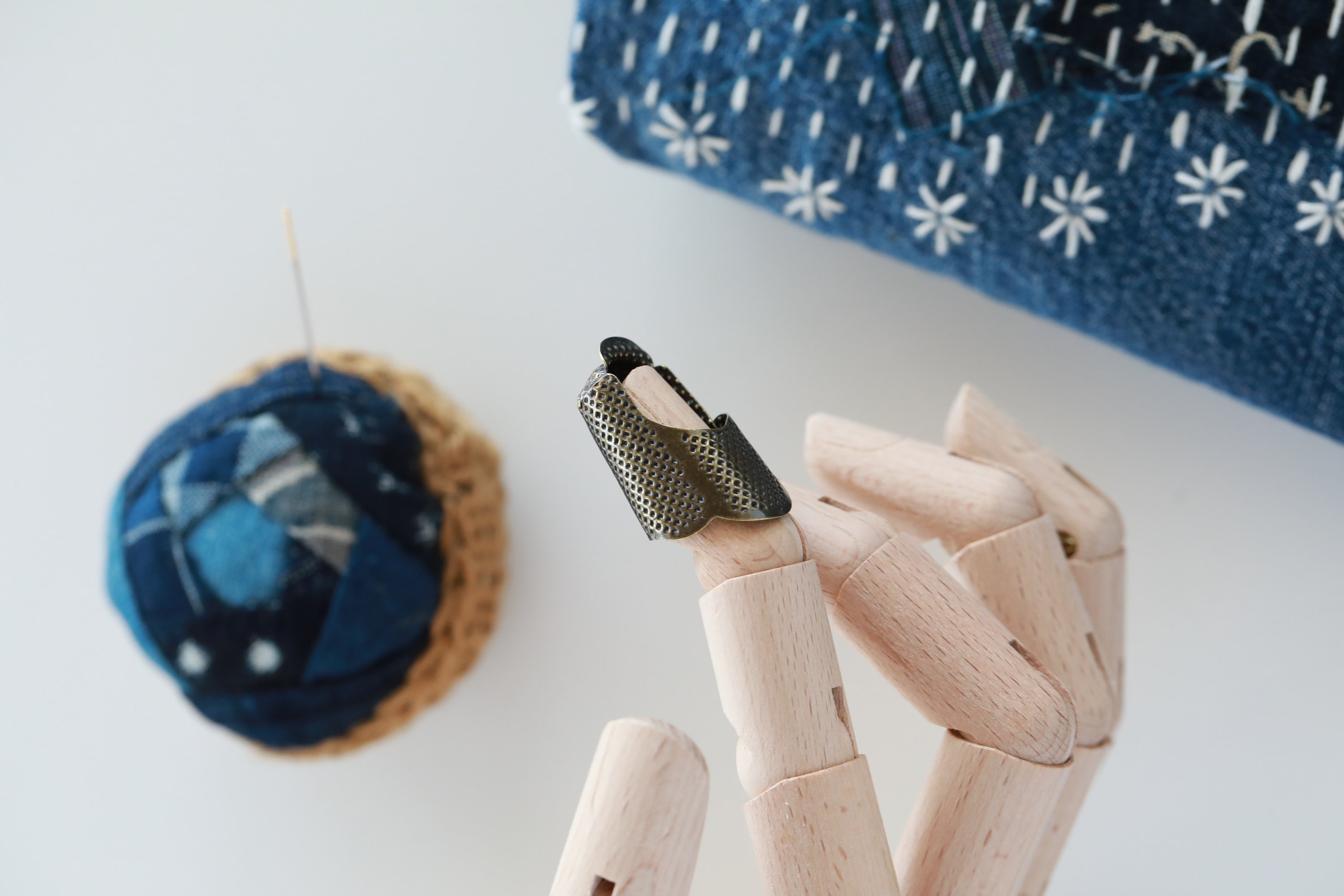 Little House Japanese Sashiko Palm Ring Thimble 