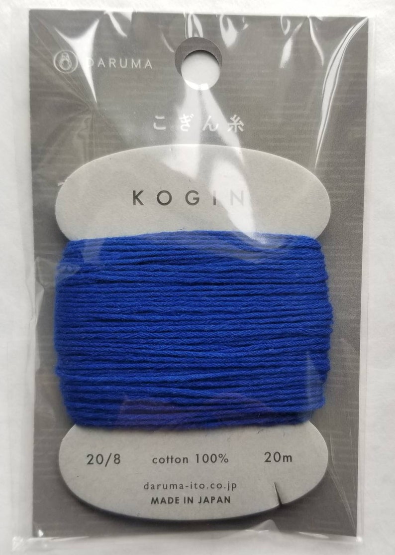 Daruma 6 ROYAL BLUE Japanese Cotton KOGIN thread 20 meter skein 20/8 image 2