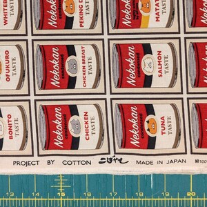 Kobayashi - Nekokan Japanese cotton oxford canvas fabric KTS-7085 A image 4
