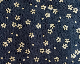 Golden Sakura Cherry Blossoms Sevenberry Japanese Cotton Fabric