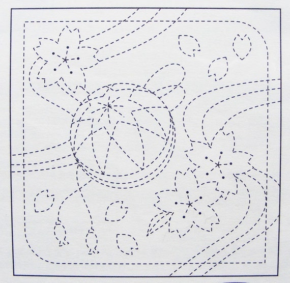 Olympus #89 Temari and Sakura Japanese Sashiko Sampler Cotton