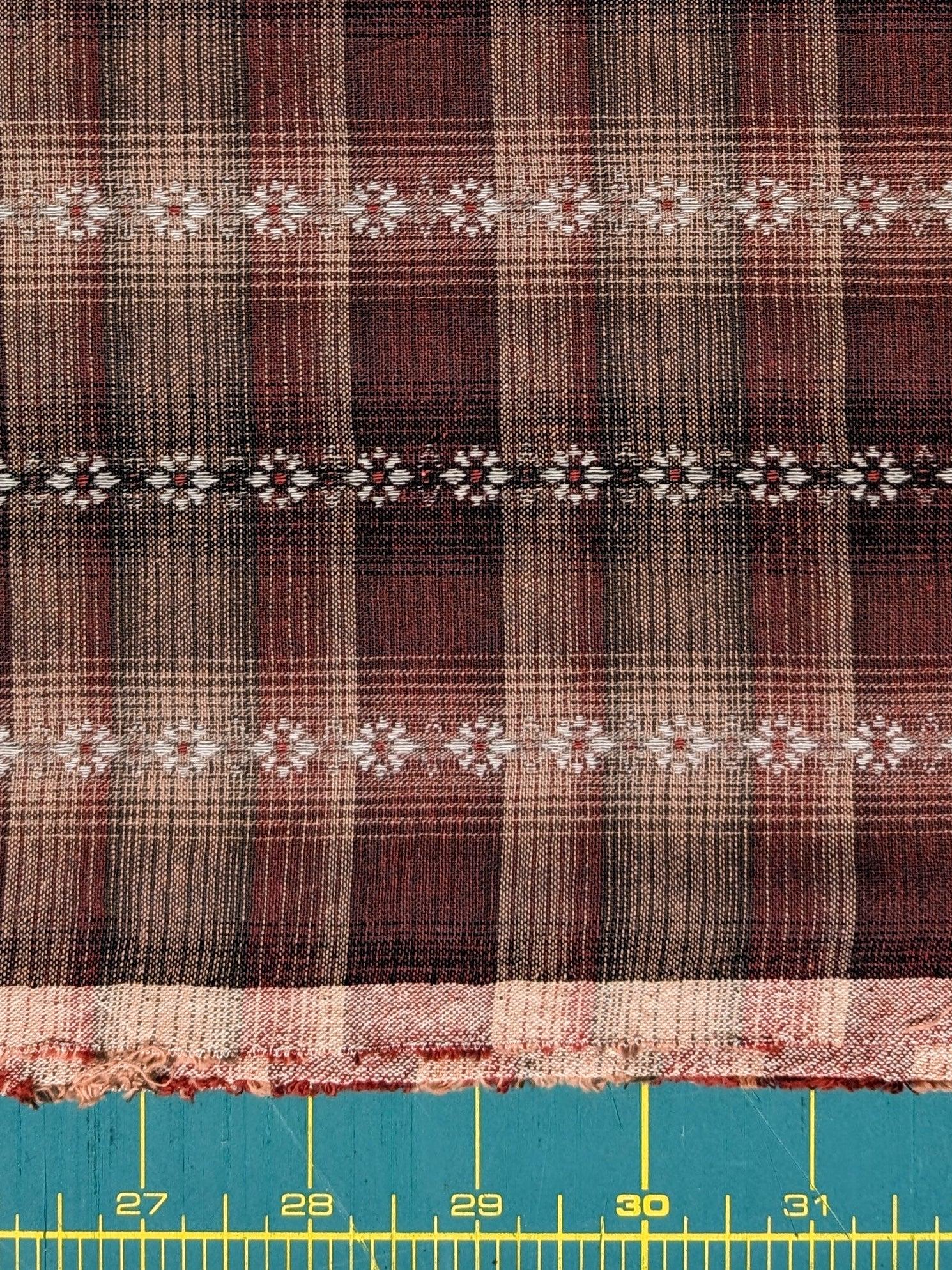 Daisy Chain Glen Check Plaid Japanese Yarn Dyed Cotton Fabric