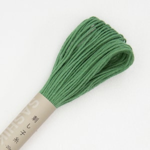 Olympus Color #7 Japanese Cotton Sashiko thread GREEN 20 meter skein