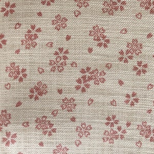 Sakura Cherry Blossoms Sevenberry Japanese homespun cotton fabric 88225-4-10 beige pink