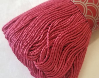 Yokota #7 MAGENTA 100 meter skein Japanese Cotton Sashiko thread