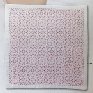 Olympus iine Sashiko Handkerchief fabric Cherry Blossom white cotton cloth HK-5 桜の花