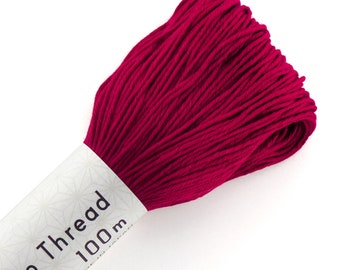 Olympus Color #104 Japanese cotton Sashiko thread DARK RED 100 meter skein