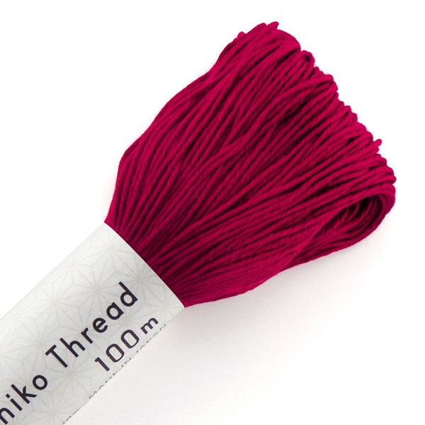 Olympus Color #104 Japanese cotton Sashiko thread DARK RED 100 meter skein