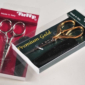 Tulip Scissors Royal Silver, Premium Gold, and Elegant Pink made in Italy