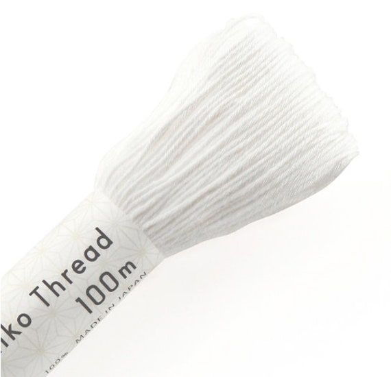 Olympus Sashiko Cotton Thread 101 White 100 metres Olympus Sashiko Cotton Thread 101 White 100 metres
