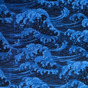 Japanese - Sevenberry Kasuri Collection - Small Dotted Wave
