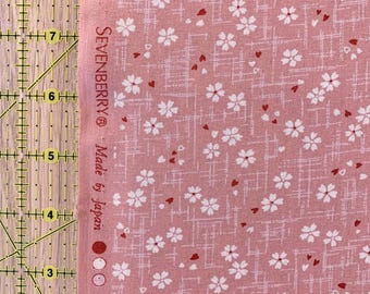 ハッピーベリー　1207 Tiny Cherry Blossoms Sevenberry Japanese Cotton Fabric 88227