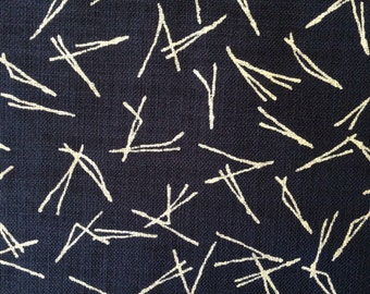 Sevenberry Pine Needle Matsu Japanese cotton fabric 88223-3 navy blue beige