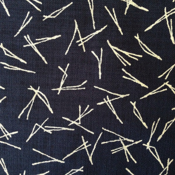 Sevenberry Pine Needle Matsu Japanese cotton fabric 88223-3 navy blue beige