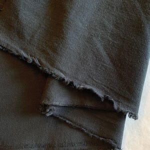 Cosmo jet black Japanese cotton linen blend canvas fabric AD5188-300 image 3