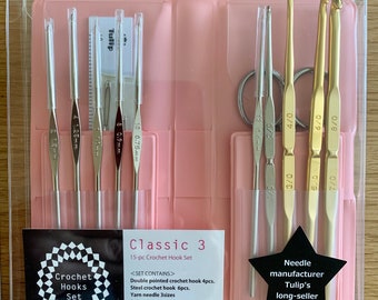 Tulip Classic 15 piece Crochet Hooks Set TCK-003 pink