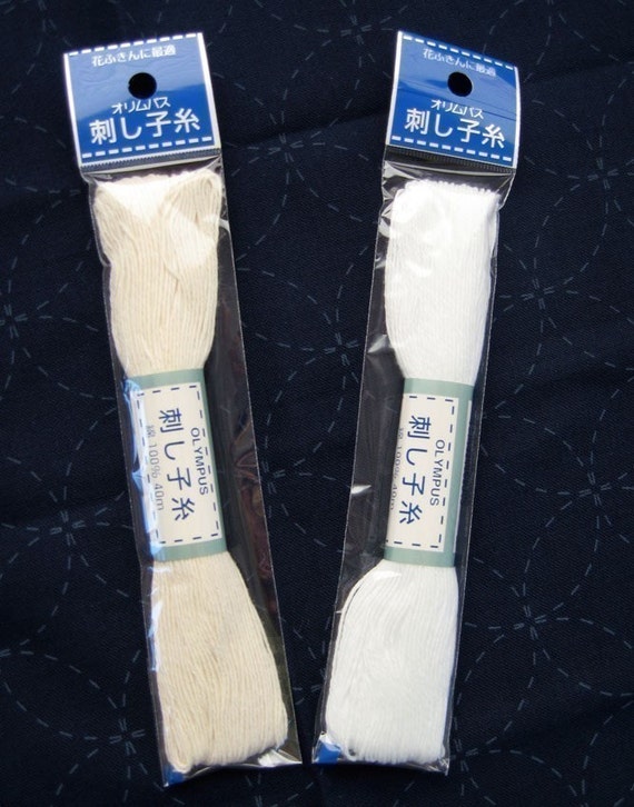 Olympus Sashiko Garn – 20 Meter Baumwollfaden In Blau Für Traditionelle Japanische Stickerei