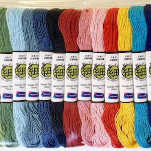 Olympus Thin Japanese Sashiko Thread cotton assorted colors
