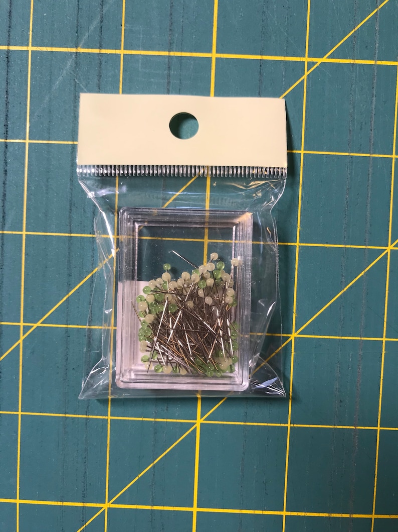 Little House Applique Slim Pin Japanese glass head pins for Etsy