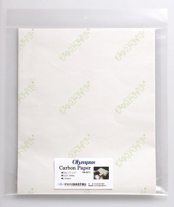 Papier transfert design en papier carbone Olympus pour sashiko et quilting  blanc ou bleu -  France