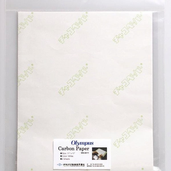 Papier transfert design en papier carbone Olympus pour sashiko et quilting blanc ou bleu