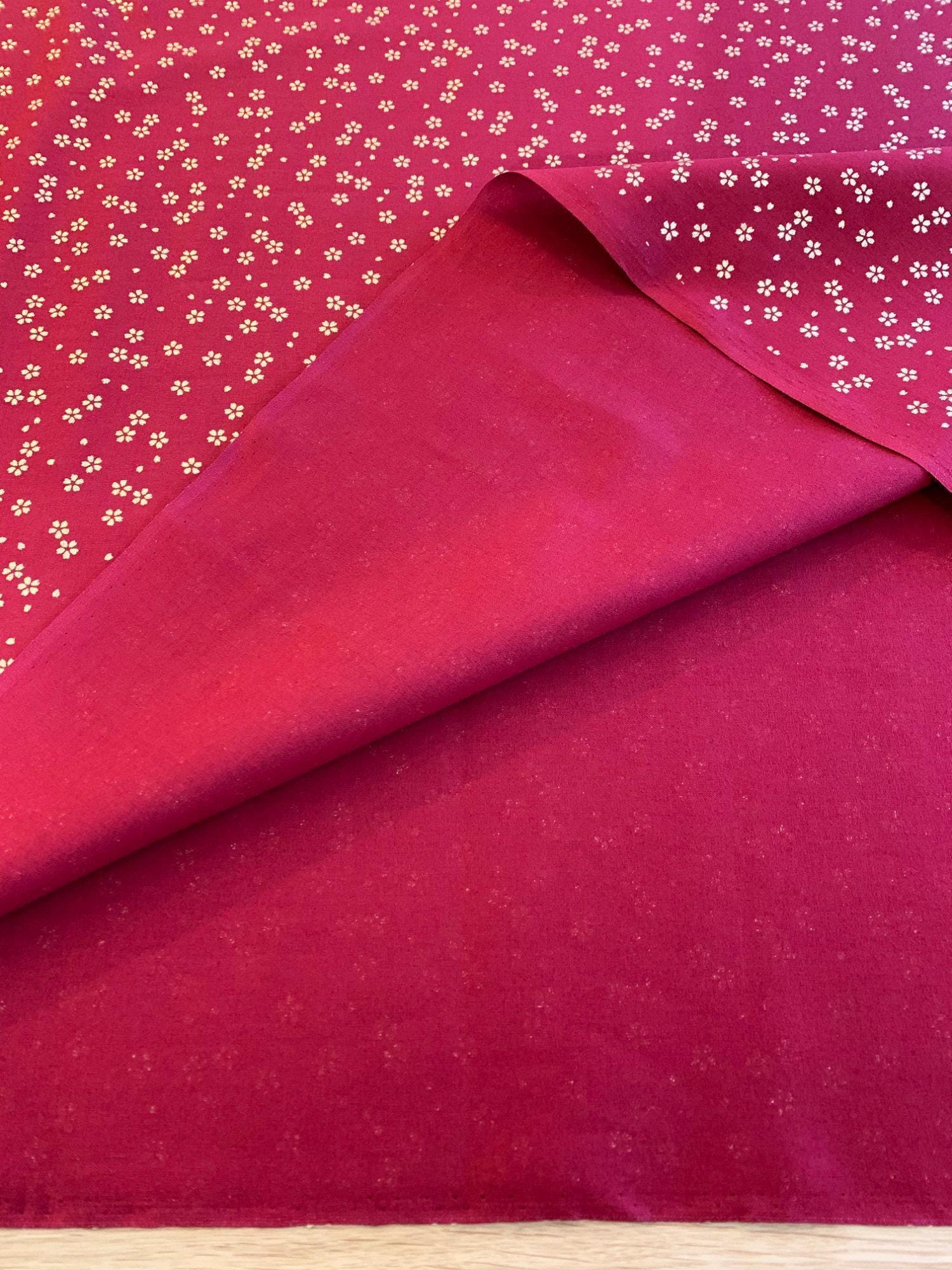 Golden Sakura Cherry Blossoms Sevenberry Japanese Cotton Fabric