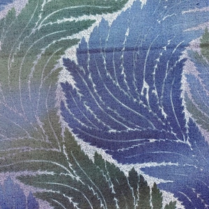 Feather Handworks Japanese printed cotton taupe fabric SP10242S-F lapis blue