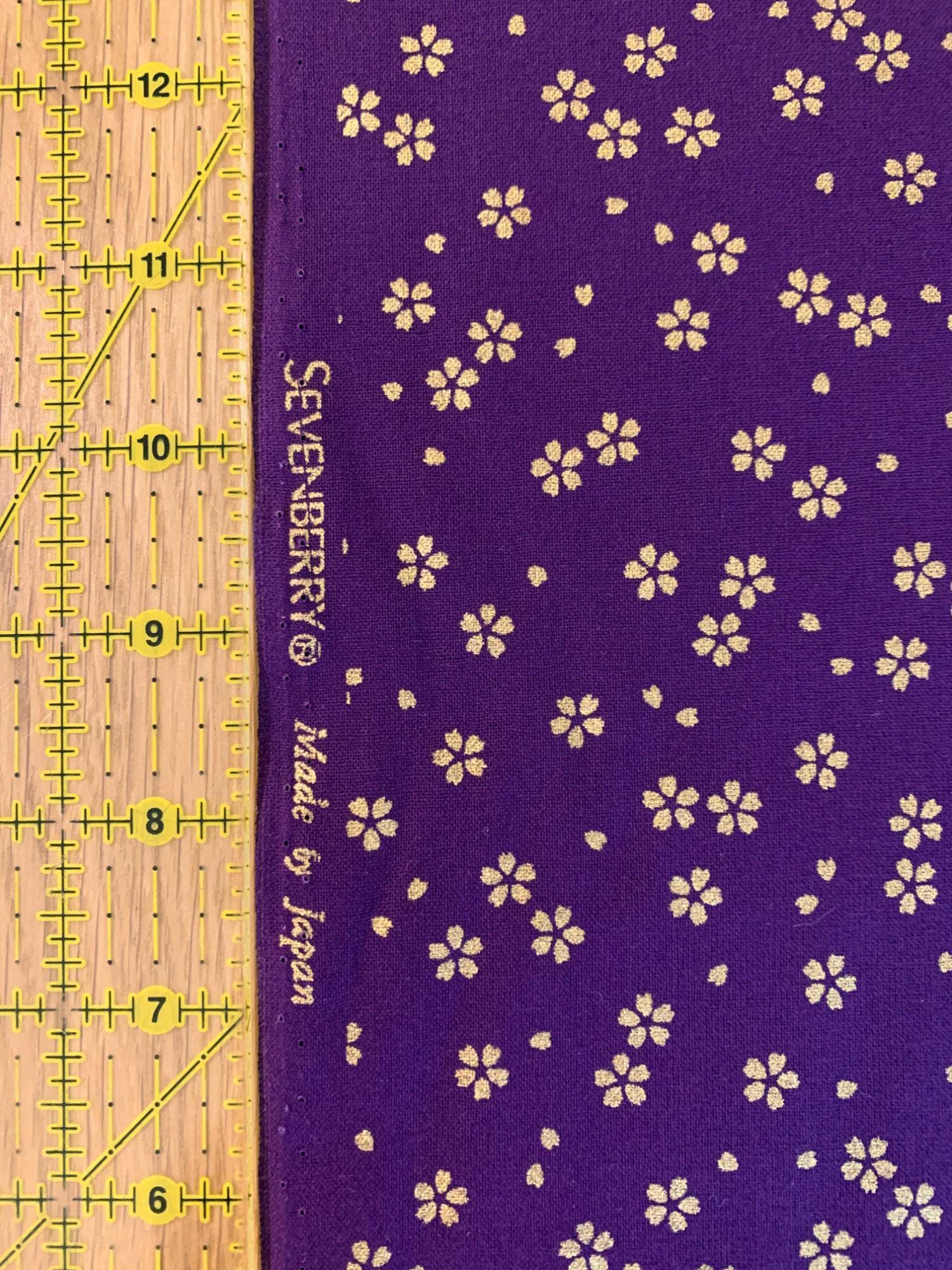 Sevenberry Golden Sakura Cherry Blossoms Japanese Cotton Fabric