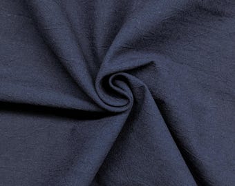 Indigo Navy Blue Crinkle Cotton Fabric Cosmo Japanese Quilting