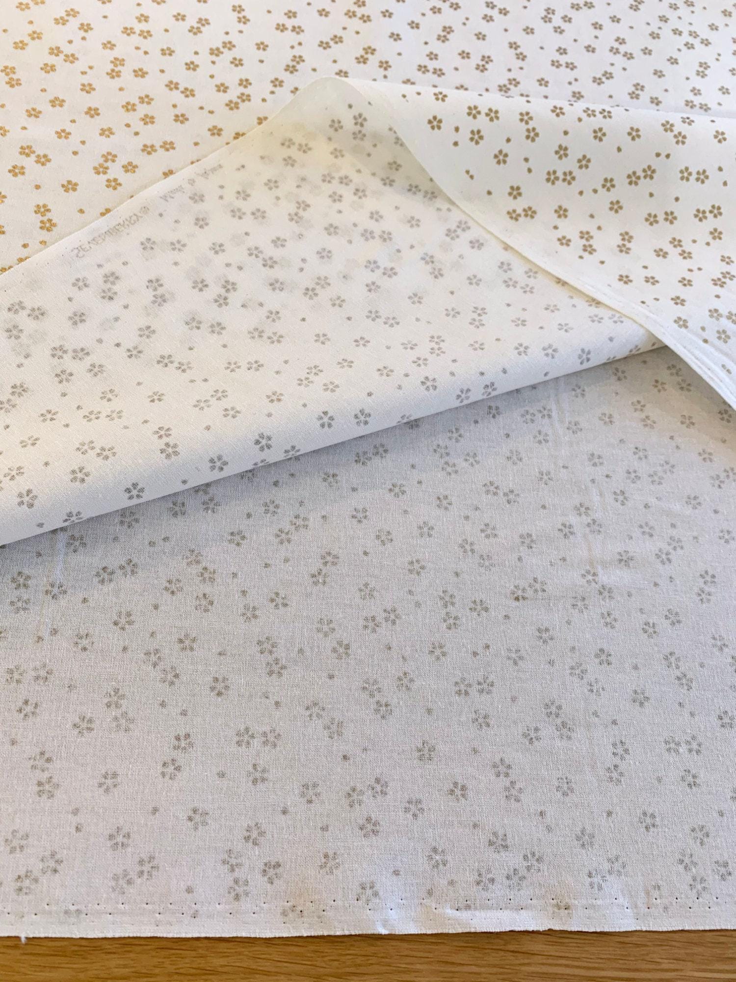 Golden Sakura Cherry Blossoms Sevenberry Japanese Cotton Fabric