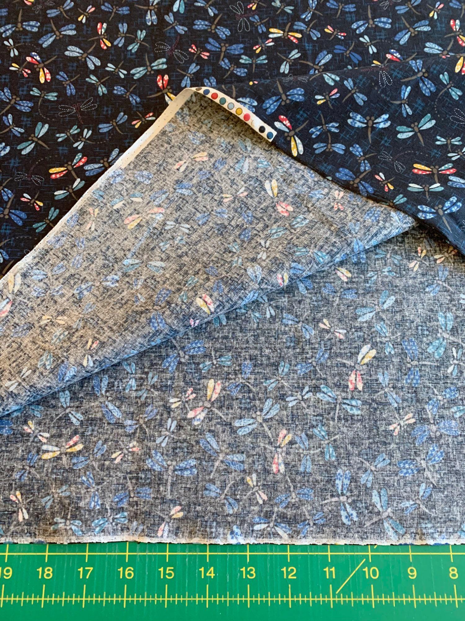 Patchwork Dragonflies Sevenberry Japanese Cotton Fabric