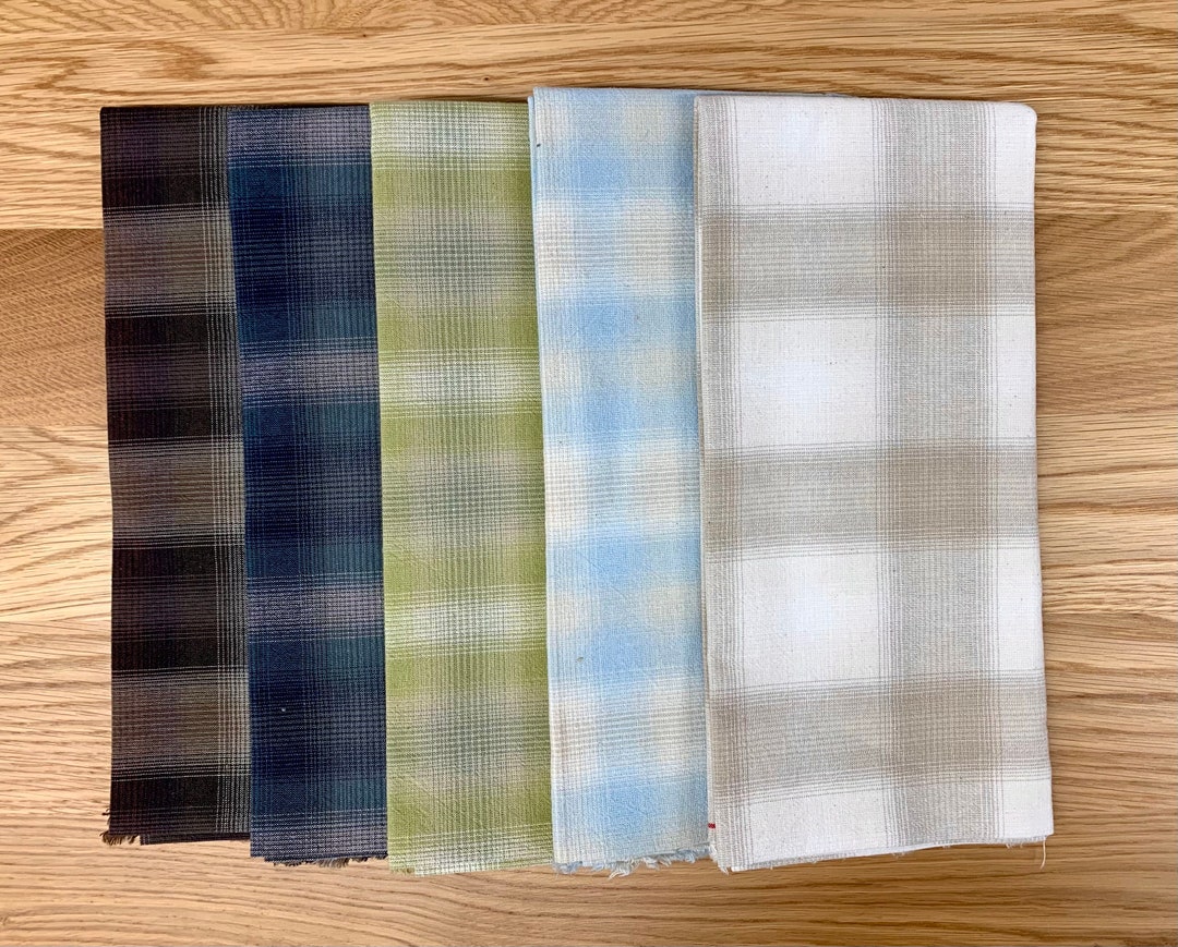 PRECUT Cosmo Japanese Yarn Dyed Cotton Taupe Fabric Half Meter Large