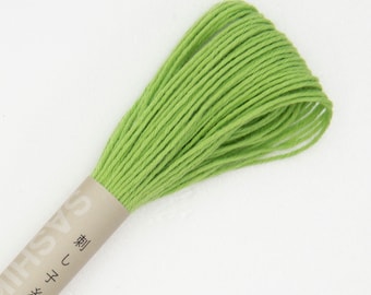 Olympus Color #6 Japanese Cotton Sashiko thread SPRING GREEN 20 meter skein