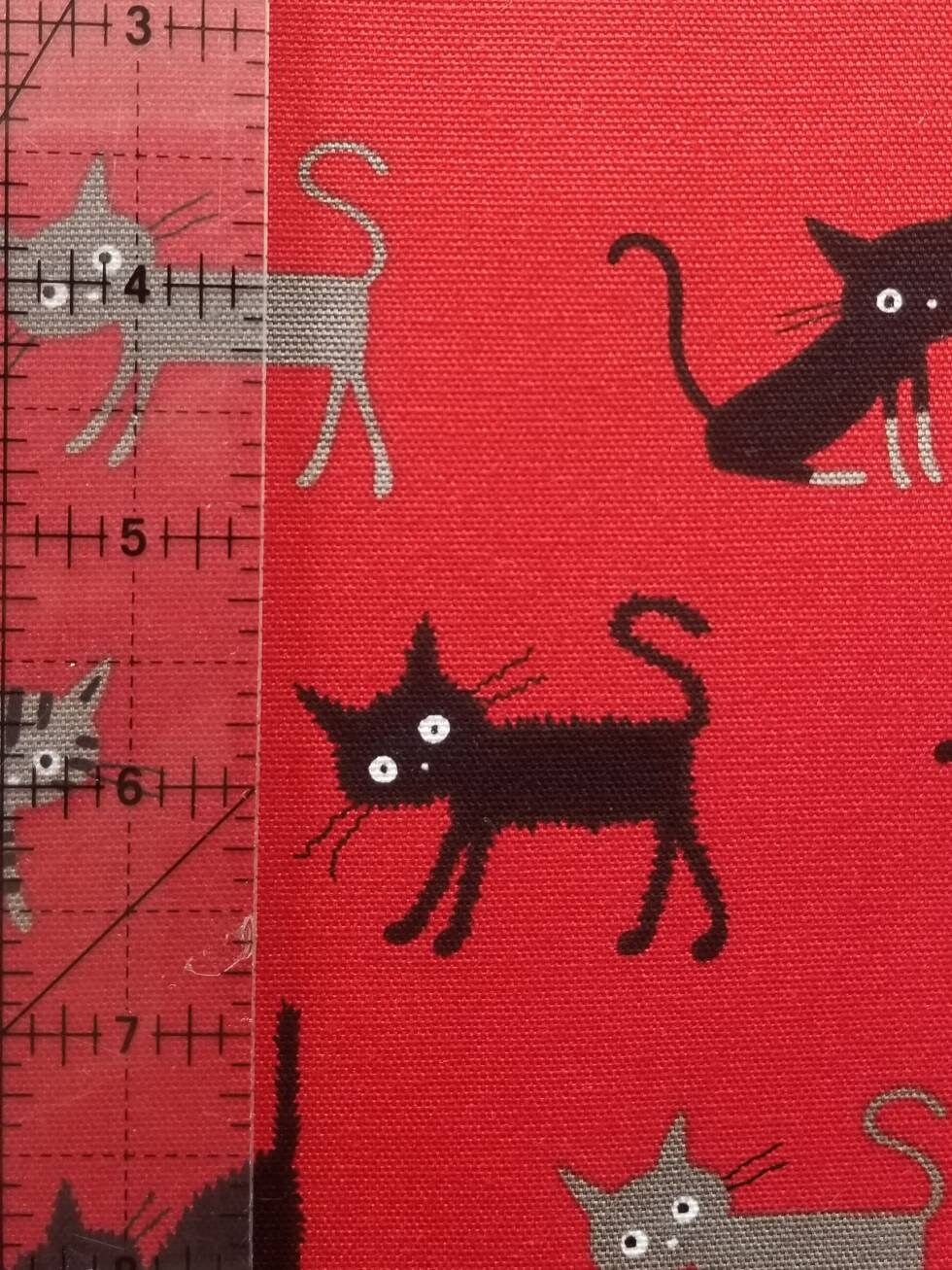 Cocoland Medium Cats Japanese Oxford Cotton H-CO-10002-2-B Cocoland Medium Cats Japanese Oxford Cotton H-CO-10002-2-B