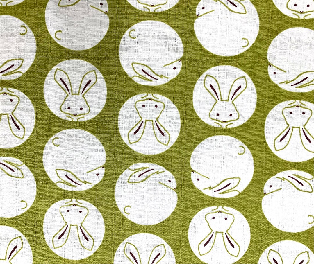 Hokkoh Rabbit Moon Oskikkä Japanese Cotton Dobby Fabric 102311002B